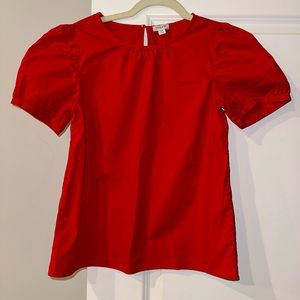 J. Crew red blouse size XS
